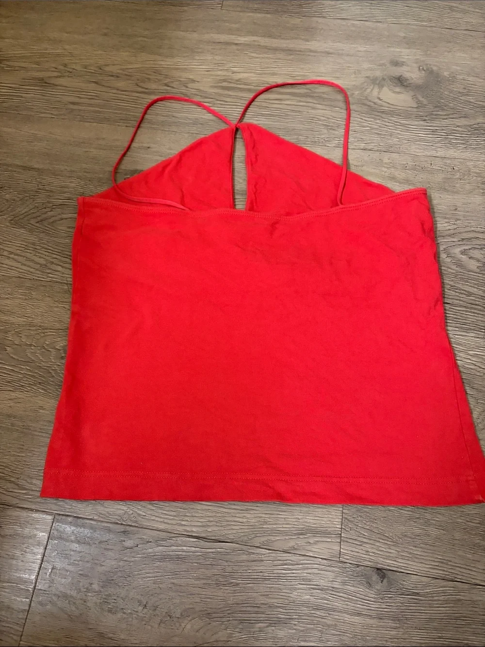 🍒Armani Exchange Bright Red Cotton Blend Top - Picture 5 of 6